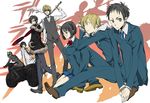  black_hair blonde_hair blue_eyes durarara! glasses heiwajima_shizuo kida_masaomi kishitani_shinra orihara_izaya red_eyes ryuugamine_mikado short_hair sonohara_anri sturluson_selty sunglasses 