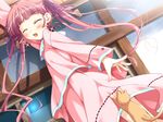  blush cat dress game_cg ko~cha long_hair minette redhead ribbons shukufuku_no_campanella twintails 