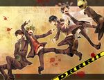  black_hair blonde_hair durarara! heiwajima_shizuo kadota_kyohei kishitani_shinra orihara_izaya red_eyes short_hair sturluson_selty 