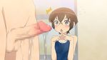  blue_eyes blush brown_hair glasses ore_no_imouto_ga_konna_ni_kawaii_wake_ga_nai penis swimsuit tagme tamura_manami 