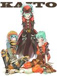  .hack//g.u. .hack//games .hack//link .hack//tasogare_no_udewa_densetsu 3boys aqua_hair azure_kite bad_id bad_pixiv_id belt blue_eyes blue_hair crazy_eyes gloves hat hibiki_nino highres kite_(.hack//) kunisaki_shugo long_coat long_hair male_focus multiple_boys smile tattoo 