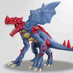  claws crimgan dragon druddigon pokemon realistic yellow_eyes 