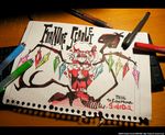  flandre_scarlet hat marker marker_(medium) oso_(toolate) pen photo ranguage solo the_embodiment_of_scarlet_devil touhou traditional_media wings 