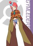  belt blue_eyes blush chaps fuuro_(pokemon) highres looking_down makoto_daikichi necktie pokemon pokemon_(game) pokemon_bw red_hair solo 