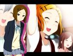  brown_eyes brown_hair character_request extra forehead iida_keiko k-on! kisuke_(akutamu) multiple_girls school_uniform short_hair 