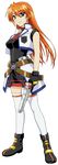  absurdres gun highres long_image lyrical_nanoha mahou_senki_lyrical_nanoha_force mahou_shoujo_lyrical_nanoha mahou_shoujo_lyrical_nanoha_strikers mahou_shoujo_lyrical_nanoha_vivid tall_image teana_lanster thighhighs transparent_background transparent_png vector_trace weapon 