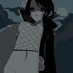  breasts fishnet fishnets konan moon naruto navel pixiv_thumbnail ru_po solo 