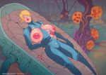  2018 belly belly_growth big_belly big_breasts breast_expansion breasts clothing digital_media_(artwork) egg expansion female growth huge_breasts human infestation inflation mammal metroid nintendo nipple_penetration nipples not_furry orionart oviposition parasite penetration plant samus samus_aran tight_suit unknown_species video_games wardrobe_malfunction 