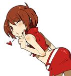  bad_id bad_pixiv_id brown_hair lowres meiko miniskirt molly one_eye_closed short_hair skirt solo vocaloid 