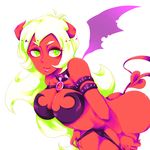  ass breasts cleavage demon_girl horns panty_&amp;_stocking_with_garterbelt red_skin scanty scanty_(psg) smile tail wings 