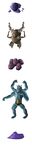  absurdres character_request ditto exeggcute gastly highres long_image machamp pinsir pokemon tall_image what 