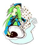  crescent ghost_tail hat long_hair mima solo staff star touhou touhou_(pc-98) wizard_hat yakumo_kuroo 
