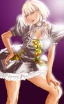  blonde_hair blue_eyes bob_cut dance_evolution dress short_hair solo take_(draghignazzo) 