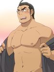  black_hair blush glasses kousaka_daisuke male_focus nude open_clothes open_mouth open_shirt ore_no_imouto_ga_konna_ni_kawaii_wake_ga_nai shirt solo suv 