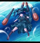  backpack bag blue_eyes blue_hair boots gloves hair_bobbles hair_ornament hat kawashiro_nitori key letterboxed solo torpedo touhou twintails two_side_up unasaka_ryou 