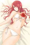  bad_id bad_pixiv_id bikini duplicate flower hair_over_one_eye hibiscus hijiri_ruka kirijou_mitsuru long_hair persona persona_3 red_eyes red_hair solo swimsuit 