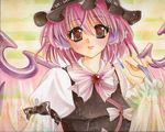  animal_ears bad_id bad_pixiv_id blush claws fingernails hat lips long_fingernails long_sleeves marker_(medium) millipen_(medium) mitsuba_(threeleaf) mystia_lorelei pastel_(medium) pink_hair red_eyes ribbon short_hair smile solo touhou traditional_media wings 