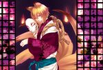  animal_ears bad_id bad_pixiv_id blonde_hair facial_mark fox_ears fox_mask fox_tail japanese_clothes male_focus mask multiple_tails o_ina17 original solo tail 