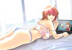  ass bad_id bad_pixiv_id breasts brown_eyes brown_hair camisole computer covered_nipples indoshiki laptop large_breasts lying meiko nail_polish o_o on_stomach panties red_nails short_hair solo underwear vocaloid 