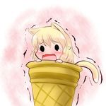  animal_ears blonde_hair blush cat_ears cat_tail chibi crying crying_with_eyes_open extra_ears food hoshizuki_(seigetsu) ice_cream ice_cream_cone in_food kemonomimi_mode minigirl mizuhashi_parsee open_mouth pointy_ears puru-see short_hair solo tail tears touhou trembling 