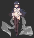  1girl azur_lane bangs bare_shoulders black_background black_footwear black_hair black_legwear blue_nails breasts china_dress chinese_clothes cleavage cleavage_cutout crystal_earrings dress earrings envyvanity eyebrows_visible_through_hair flower full_body hair_flower hair_ornament high_heels highres jewelry long_hair looking_at_viewer medium_breasts nail_polish open_mouth panties red_eyes short_dress side-tie_panties simple_background solo thighhighs underwear white_dress yat_sen_(azur_lane) 