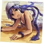  blue_eyes blue_hair face igau ikamusume shinryaku!_ikamusume solo tentacle_hair 