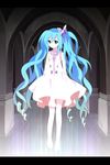  bad_id bad_pixiv_id blue_hair bug butterfly dress insect original ringpearl solo twintails walking 