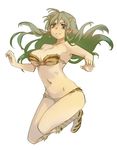  animal_print ayako_(sizukani) bad_id bad_pixiv_id bikini boots breasts cleavage full_body green_eyes green_hair horns long_hair lum medium_breasts navel simple_background solo swimsuit tears tiger_print urusei_yatsura 