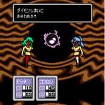  demon_girl fake_screenshot game_sprite glasses horn kneesocks_(character) kneesocks_(psg) mother_(game) mother_2 panty_&amp;_stocking_with_garterbelt parody red_skin scanty scanty_(psg) style_parody 