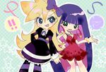 blush breasts cleavage dress goth gothic panty_&amp;_stocking_with_garterbelt panty_(character) panty_(psg) stocking_(character) stocking_(psg) 