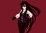  bad_id bad_pixiv_id black_hair formal fuurin_(omaemona) gloves original pant_suit purple_eyes solo suit wire 