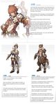  armor bandages blue_eyes boots brown_hair english gloves helm helmet highres knight_(ro2) male_focus multiple_boys myung-jin_lee official_art ragnarok_online_2:_legend_of_the_second sword swordman_(ro2) warrior_(ro2) weapon white_hair wings 