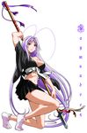  ahoge big_breasts breasts large_breasts long_hair miniskirt naginata natsume_maya polearm short_skirt skirt tenjou_tenge weapon 