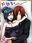  blue_hair couple konan lotusmartus nagato naruto red_hair smile 