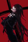  alucard_(hellsing) black_hair gloves hellsing highres image_sample kabane_(follabi) long_hair male_focus pixiv_sample red_eyes sharp_teeth smile solo teeth 