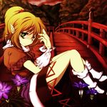  bad_id bad_pixiv_id blonde_hair bridge green_eyes highres mizuhashi_parsee pointy_ears solo sudo_shinren torii touhou 