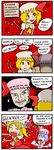  &gt;_&lt; 4koma bat_wings blush_stickers closed_eyes comic cup fang finnish flandre_scarlet hat josef_fritzl mask multiple_girls non-web_source red_eyes remilia_scarlet setz slit_pupils tears touhou translated wings 