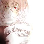  accelerator albino bad_id bad_pixiv_id fur_collar jacket male_focus marina1217 red_eyes scarf solo striped striped_scarf to_aru_majutsu_no_index white_hair 