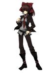  alternate_costume bad_id bad_pixiv_id boots brown_hair contemporary full_body ghost_in_the_shell ghost_in_the_shell_stand_alone_complex hakurei_reimu highres necktie parody rimu_(kingyo_origin) solo standing touhou transparent_background 