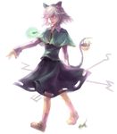  animal_ears bad_id bad_pixiv_id basket capelet crystal dowsing_rod grey_hair jewelry mouse mouse_ears mouse_tail nazrin pendant red_eyes short_hair solo tail tehslove touhou 