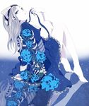  axis_powers_hetalia bad_id bad_pixiv_id belarus_(hetalia) blue blue_flower blue_rose c_(dtmd) flower long_hair looking_back reflection rose solo water 