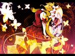  bad_id bad_pixiv_id blonde_hair bug butterfly flandre_scarlet hat insect rarami short_hair side_ponytail solo touhou wings 