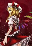  absurdres ass blonde_hair flandre_scarlet glaring hat highres pointy_ears ponytail profile red_eyes short_hair side_ponytail solo standing touhou utakata_(kochou_no_yume) wings 