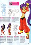  character_design concept_art float_muffin harem_outfit highres lots_of_jewelry magazine_scan matt_bozon nintendo_power official_art ponytail puff scan shantae shantae_(character) shantae_(series) wayforward 