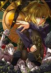  beatrice black_flower black_rose blonde_hair boots brass_knuckles bug butterfly doll flower insect rose sirills skirt thighhighs umineko_no_naku_koro_ni ushiromiya_battler ushiromiya_george ushiromiya_jessica ushiromiya_maria weapon 