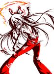  bad_hands cigarette fire fujiwara_no_mokou hair_over_one_eye highres sakuramau solo touhou 