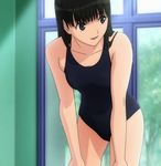  amagami ayatsuji_tsukasa black_hair highres long_hair one-piece_swimsuit one_piece_swimsuit smile swimsuit 