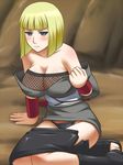  awa blonde_hair blush breasts cleavage naruto naruto_shippuuden ninja panties samui underwear 