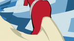  animated animated_gif ass ball blue_hair butt_crack cap demon_girl gif glasses green_eyes horn kneesocks_(character) kneesocks_(psg) panty_&amp;_stocking_with_garterbelt ponytail red_skin screencap swimsuit 