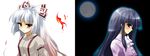  bad_id bad_pixiv_id face fujiwara_no_mokou full_moon houraisan_kaguya modeldd6 moon multiple_girls profile touhou upper_body 